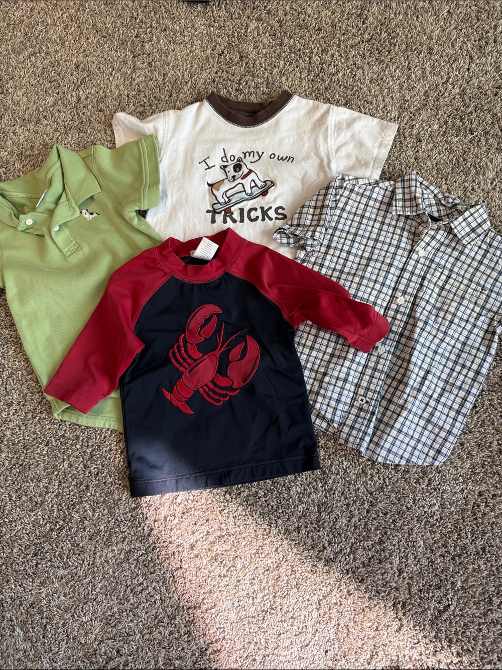Gymboree Black & Red Lobster Rash Guard Top